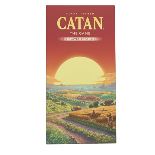 CATAN 5-6 Player Board Game Expansion (6th Edition) Add More Players to Your Adventure, Ages 10+, 3-6 Players, 60-90 Minute Playtime
