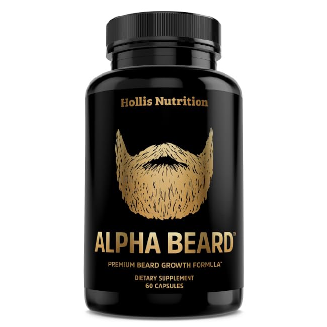 ALPHA BEARD Growth Vitamins | Biotin 10K MCG, Collagen, Keratin, Hyaluronic Acid, B-Complex, OptiMSMÃÂ®, BioPerineÃÂ® | Beard and Hair Growth Supplement for Men | Regrow Stronger, Healthier Facial Hair
