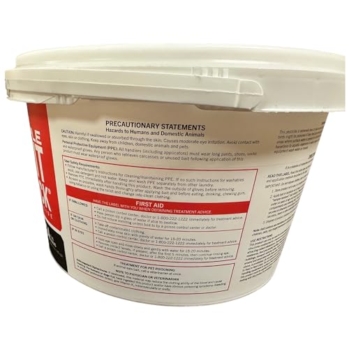 Bait Block Apple Flavor Rodenticide – 4 lb. Pail – Effective Rodent Control Bait Blocks – Long-Lasting and Easy to Use