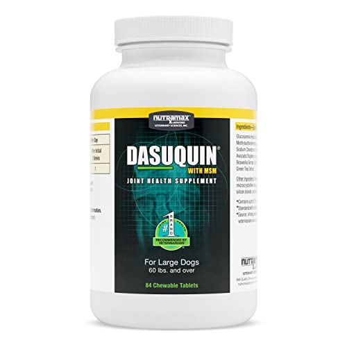 Nutramax Laboratories Dasuquin with MSM Joint Health Supplement for Large Dogs - With Glucosamine, MSM, Chondroitin, ASU, Boswellia Serrata Extract, and Green Tea Extract, 150 Chewable Tablets