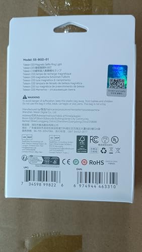 TELESIN C03 Magnetic Selfie Light, Phone Light Compatible with iPhone Magsafe, CRI97 360° LED Selfie Ring Fill Light with Mirror for Selfies/Photography/TikTok/Zoom Calls/Video Conference