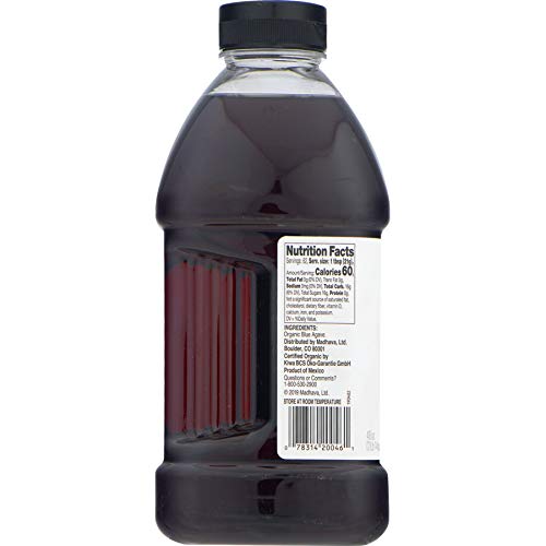 Madhava Organic Amber Agave, 46 Fluid Ounce (Pack of 2)