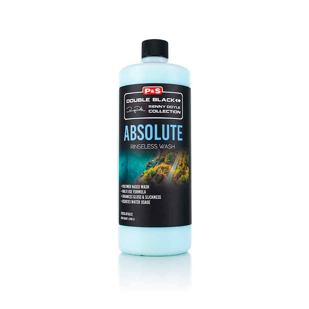 P & S PROFESSIONAL DETAIL PRODUCTS - Absolute Rinseless Wash - Premium Soap Alternative; Emulsify Dirt; Softens Water; Safe on Paint, Coatings, Wraps, PPF (1 Quart)