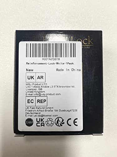 Door Reinforcement Lock Withstands 800lbs of Force - White Extra Proof Door Lock for Kids Safety with 8 Screws Prevents Unauthorized Entry, Add a Door Security Lock for Home Safety & Privacy