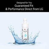 LG LT1000P2 6-Month / 200 Gallon Refrigerator Replacement Water Filter, Reduces Chlorine, 2 Count (Pack of 1), White.