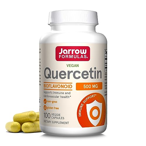 Jarrow Formulas Quercetin 500 mg - Bioflavonoid - Quercetin Dietary Supplement - 100 Servings (Veggie Caps) - Supports Cellular Function, Cardiovascular Health, Immune Health & Response