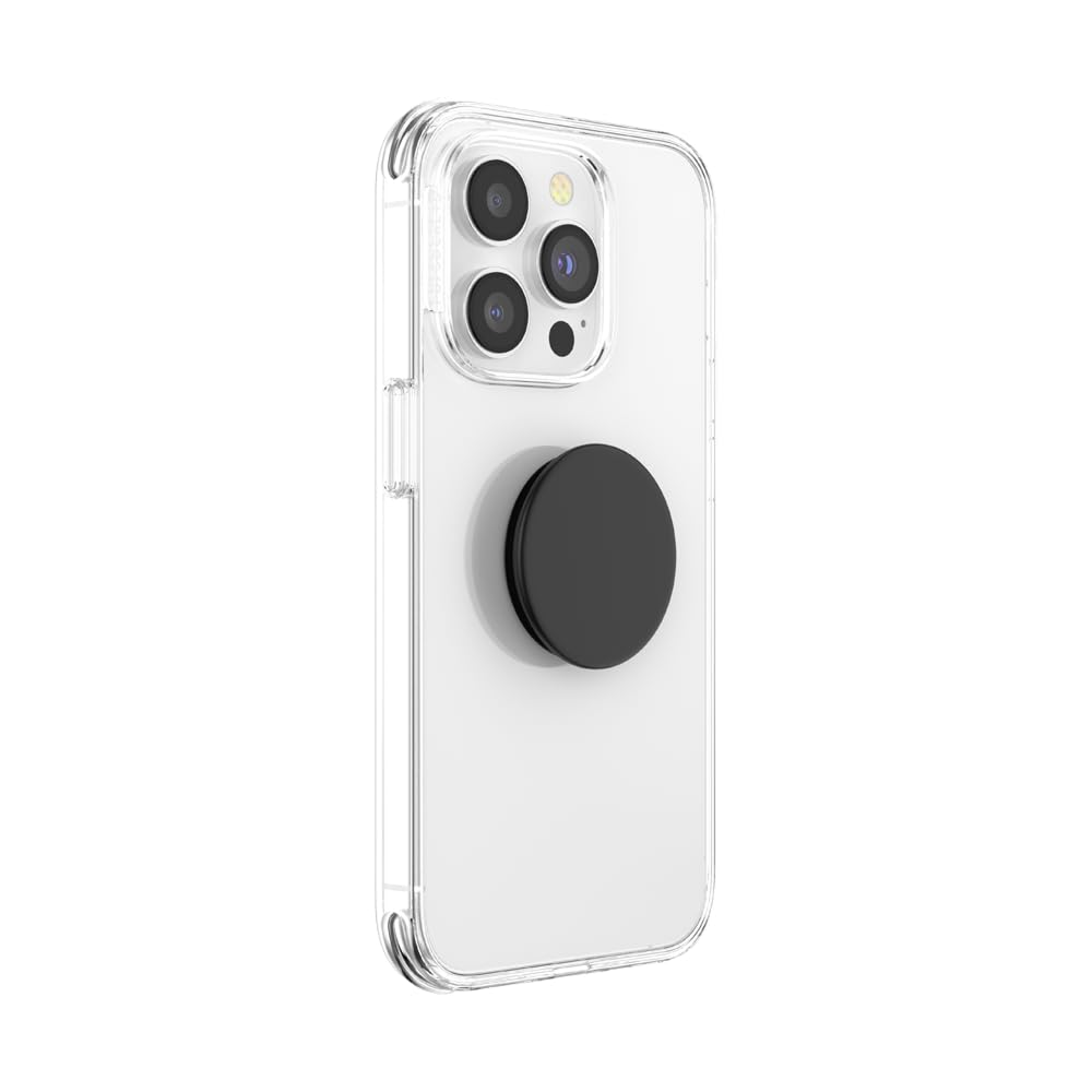 ​​​​PopSockets Phone Grip with Expanding Kickstand, Adhesive Grip - Black