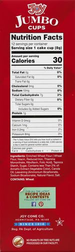 JOY JUMBO CAKE ICE CREAM CONES 2.75 OZ