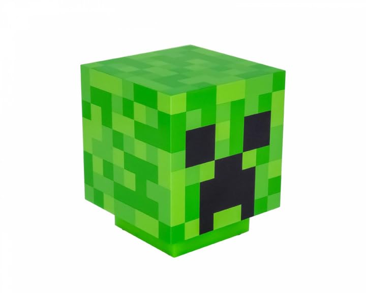 Paladone Minecraft Creeper Desk Light with Official Creeper Sounds, Handheld Night Light for Kids Room or Gamer Décor - Licensed Minecraft Gifts