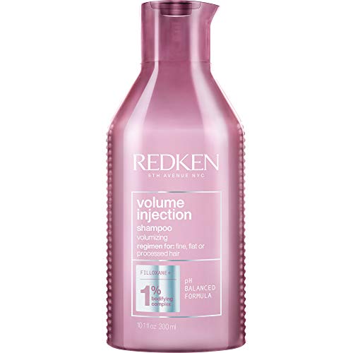 Redken Volume Injection Shampoo | For Fine Hair | Adding lift & Body | Paraben Free | 33.8 fl. Oz (Pack of 1)