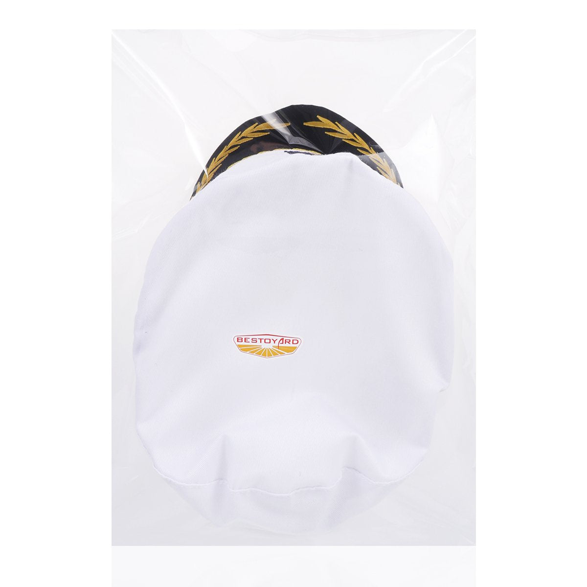 Adult Yacht Boat Sailor Captain Costume Hat Cap Marine Admiral (White), As Shown, 22 x 15 x 5 cm