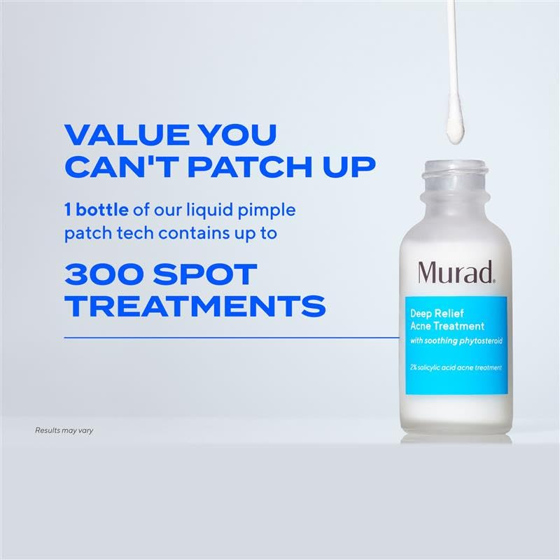 Murad Deep Relief Acne Treatment - Maximum Strength Acne Treatment with 2% Salicylic Acid and Phytosteroid for Deep, Painful Acne Breakouts and Redness - Accelerated Healing Treatment - 1 Fl Oz