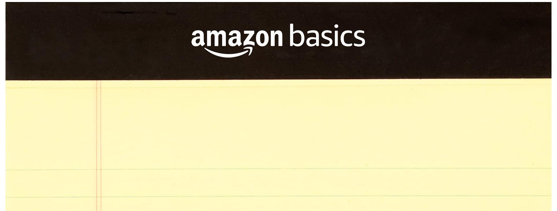 Amazon Basics Narrow Ruled Lined Writing Note Pad, 5 inch x 8 inch, Canary, 600 Count (12 Packs of 50)