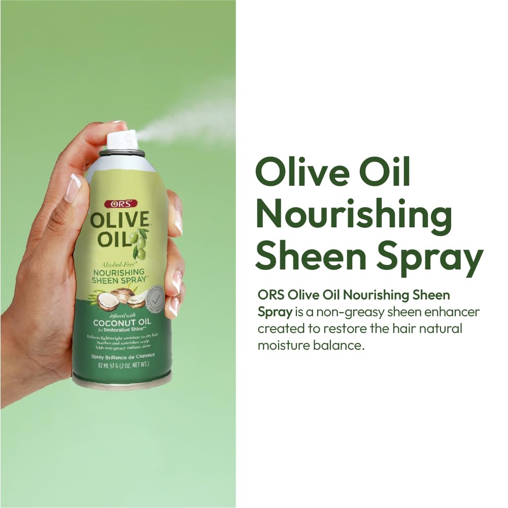 ORS Olive Oil Nourishing Sheen Spray Infused with Coconut for Restorative Shine