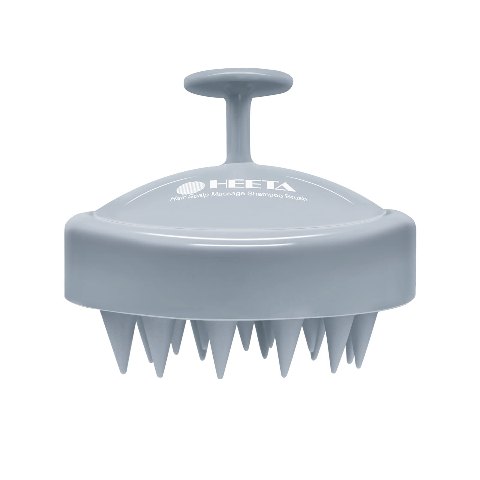 HEETA Shampoo Scalp Brush Massager Hair Growth, Scalp Scrubber with Soft Silicone Bristles for Hair Growth & Dandruff Removal, Hair Brush for Scalp Exfoliator, Black