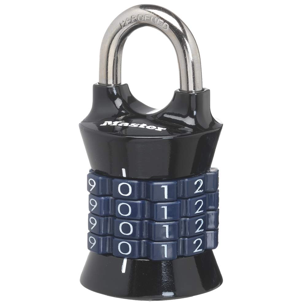 Master Lock Word Combination Lock, Set Your Own Combination Lock for Gym and School Lockers, Indoor Combo Padlock, Colors May Vary, 1535D