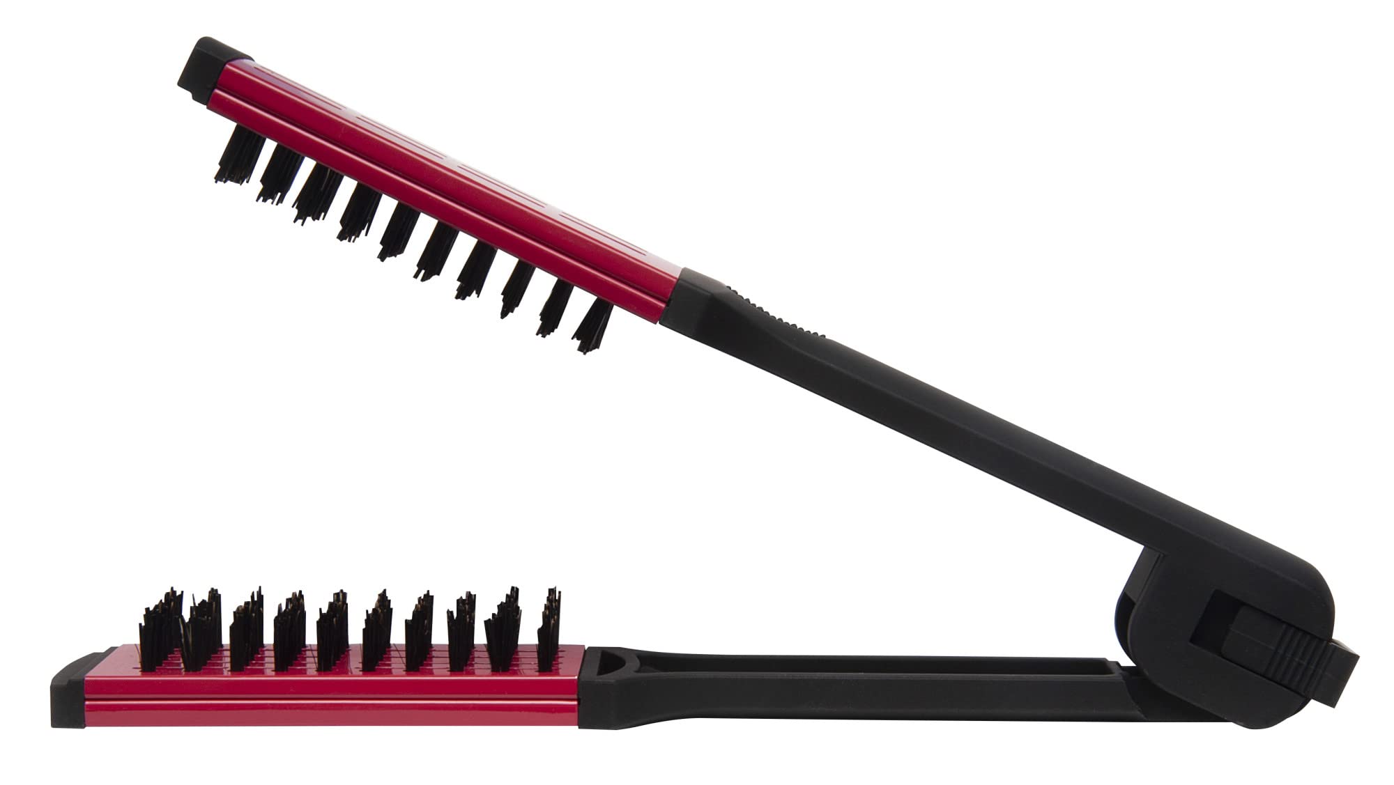 Diane Ceramic Straightening Brush with Nylon Bristles for Smoothing and Styling Thick Coarse Hair, Double-Sided Hair Straightener Brush