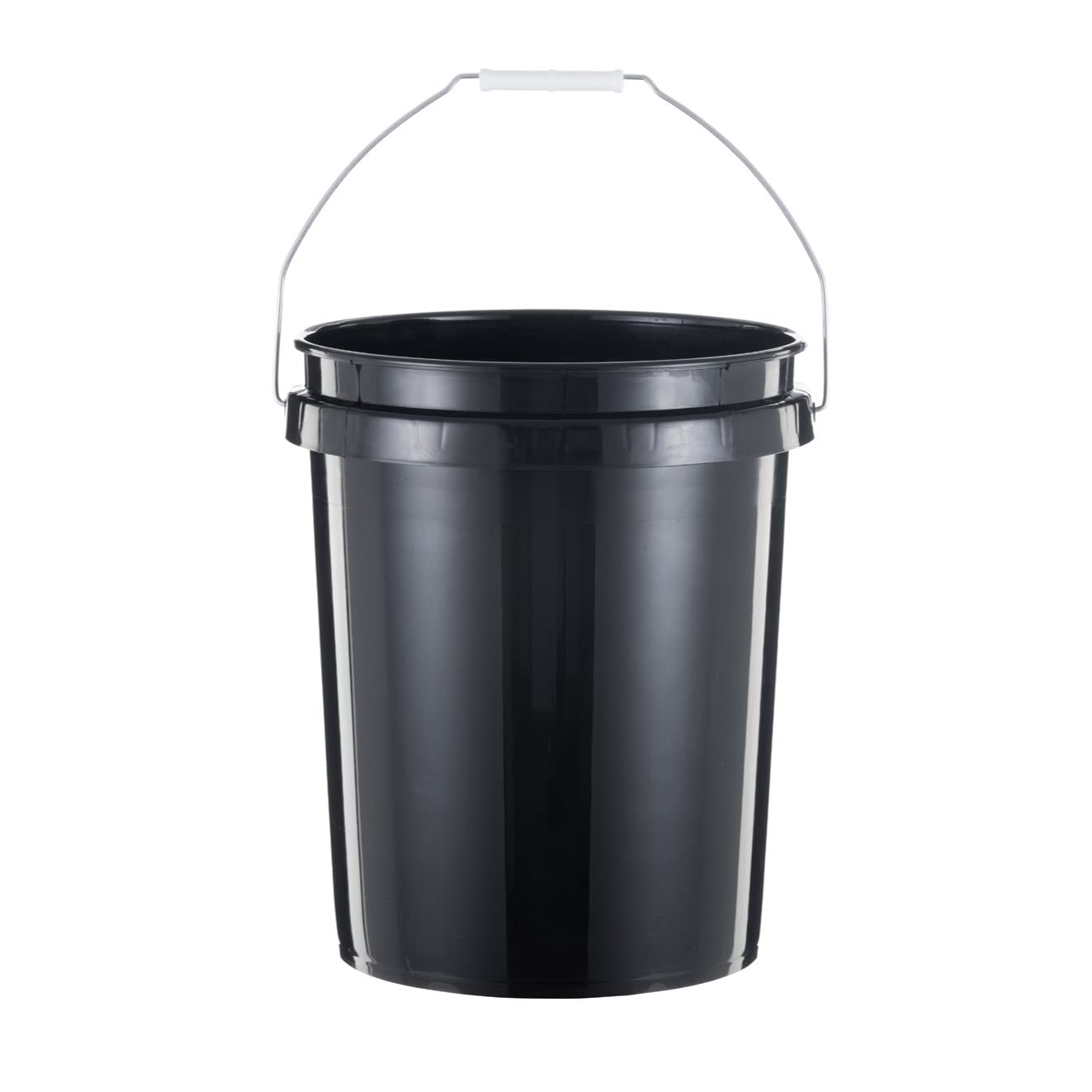 United Solutions 5 Gallon Bucket Heavy Duty Plastic Bucket Comfortable Handle Easy to Clean Perfect for on The Job Home Improvement or Household Cleaning; Black , 3 Count