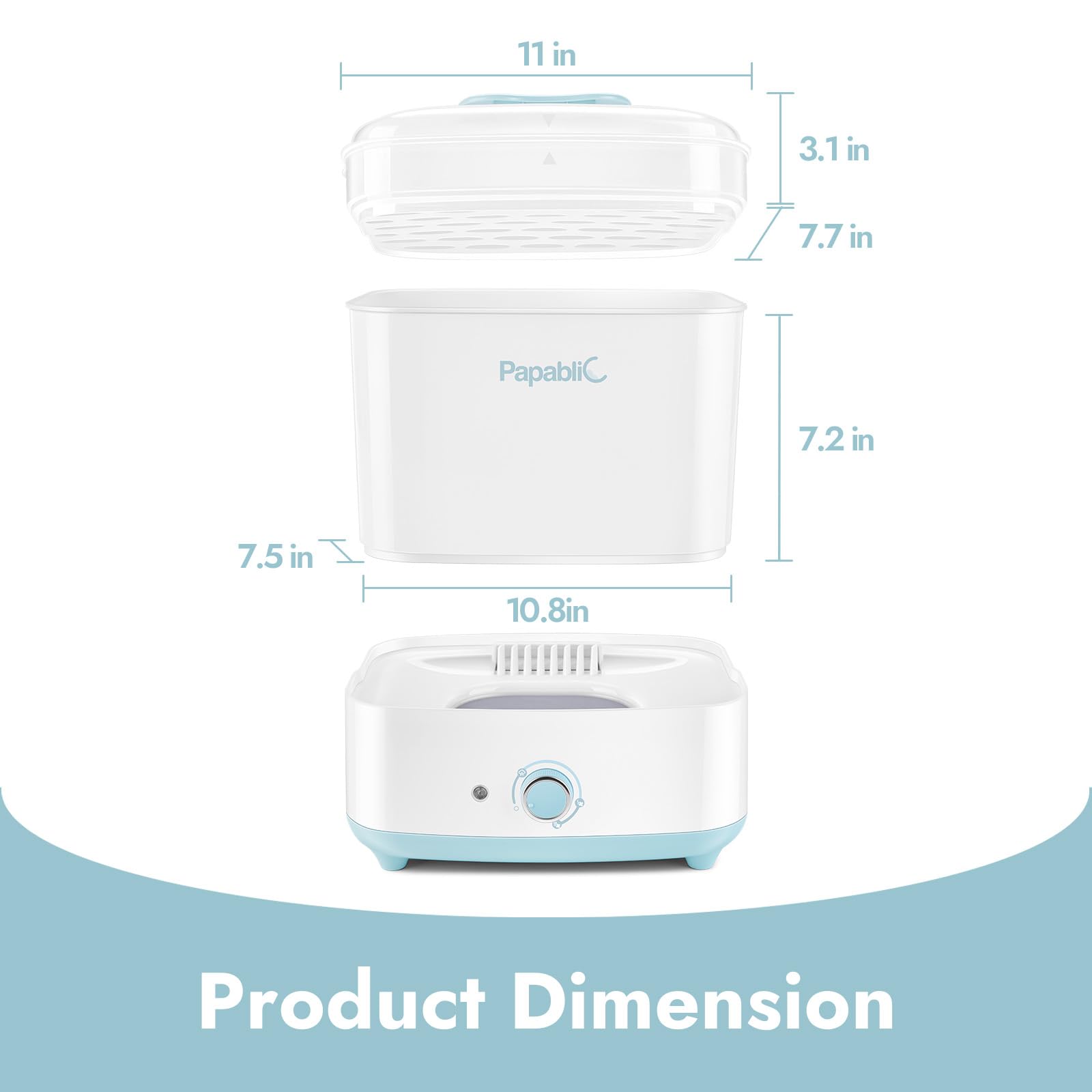 Papablic Baby Bottle Electric Steam Sterilizer and Dryer