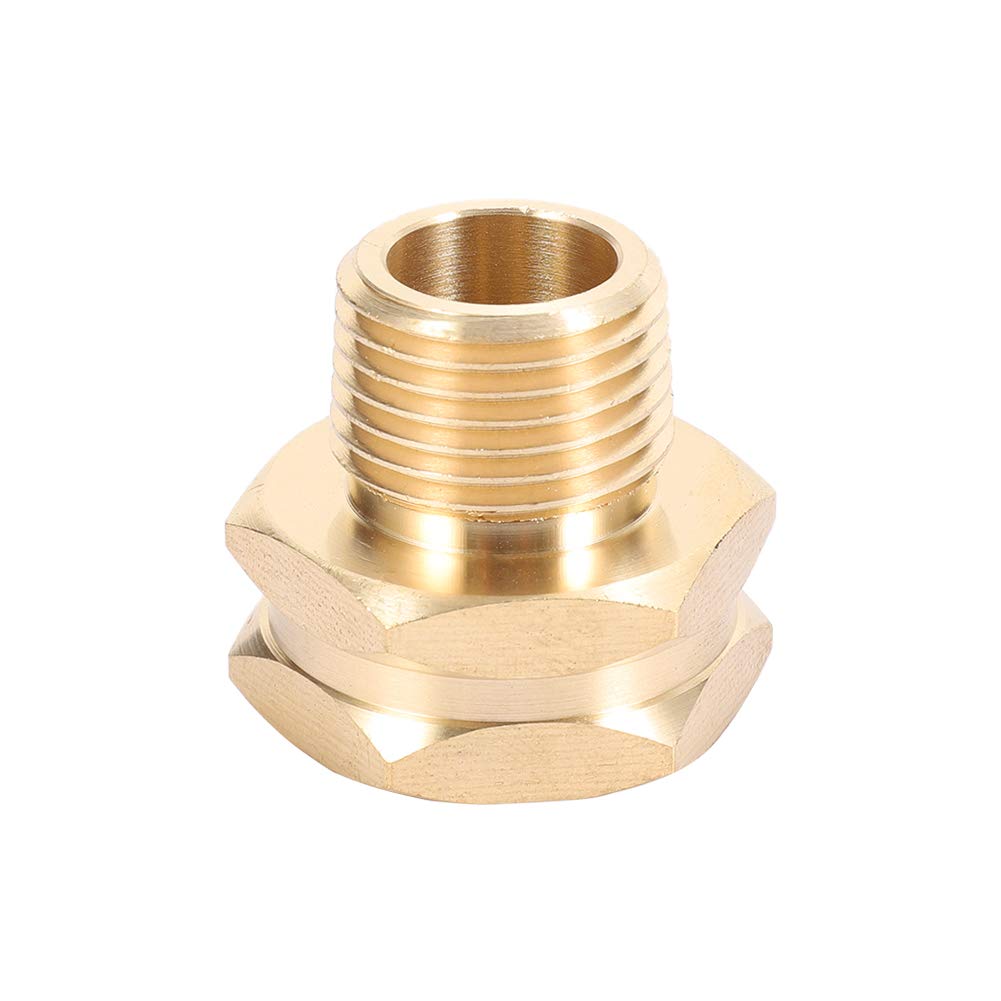 Brass Garden Hose Adapter, 3/4” GHT Female x 1/2” NPT Male Connector,GHT to NPT Adapter Brass Fitting,Brass Garden Hose to Pipe Fittings Connect 2pcs