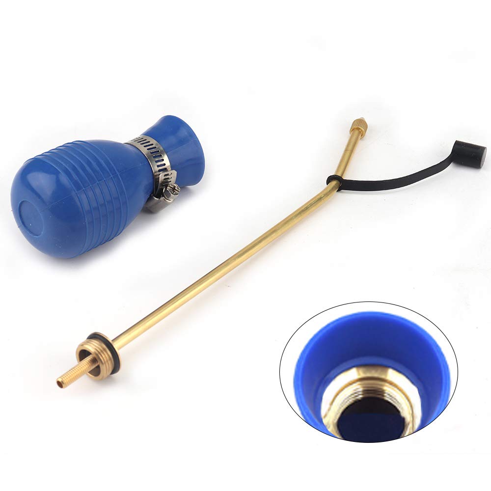 Sbestily Bug Treatment Powder Duster/Large Diatomaceous Earth Bulb Duster/Powder Applicator/Garden Applicator/Bulb with Long Copper Tube for Indoor and Outdoor Insect Treatment Blue