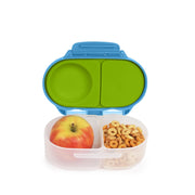 b.box Snack Box for Kids & Toddlers: 2 Compartment Snack Containers, Mini Bento Box, Lunch Box. Leak Proof, BPA free, Dishwasher safe. School Supplies. Ages 4 months+ (Ocean Breeze, 12oz capacity)