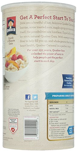 Quaker, Quick 1 Minute Whole Grain Oats, 42 Oz