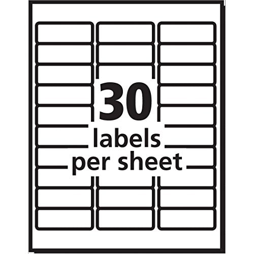 Avery Easy Peel Printable Address Labels with Sure Feed, 1" x 2-5/8" Customizable Stickers, White, 3,000 Blank Mailing Labels, Great for Mailing, Shipping, and More (5160)