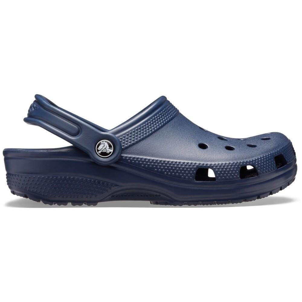 Crocs Unisex-Adult Classic Clogs, Navy, 12 Women/10 Men
