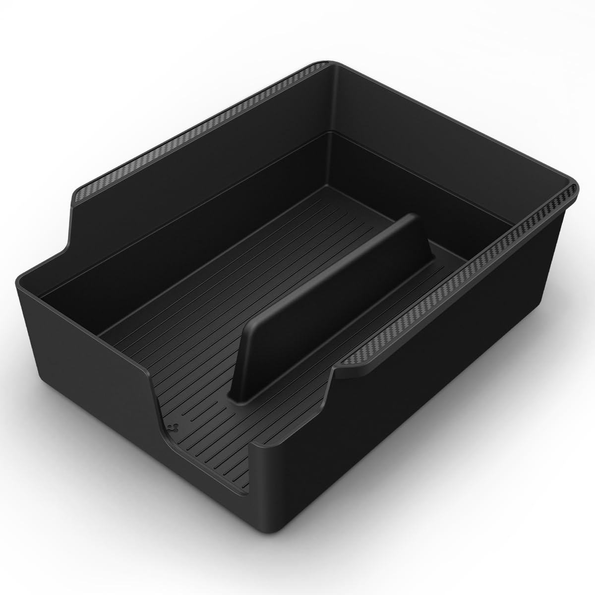 Spigen One-Touch Hidden Storage Box (Carbon Edition) Designed for Tesla Model 3/Y Center Console Organizer Armrest 2024/2023/2022 [Not Compatible with Model 3 2024 Refresh]