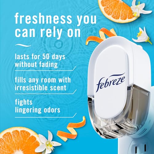 Febreze Odor-Fighting Fade Defy PLUG Air Freshener, Refresh and Energize, Soothe and Restore, Pack of 4 (2 of Each), .79 fl. oz. Oil Refill