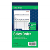 Adams Sales Order Book, 2-Part, Carbonless, White/Canary, 4-3/16 x 7-3/16 Inches, 50 Sets per Book (DC4705)