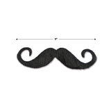 Beistle Handlebar Mustache, Self-Adhesive Fake Hairy 'stache, Halloween Stick on Facial Hair for Pirates, Cowboys, & Mario Costume for Parties, 5”