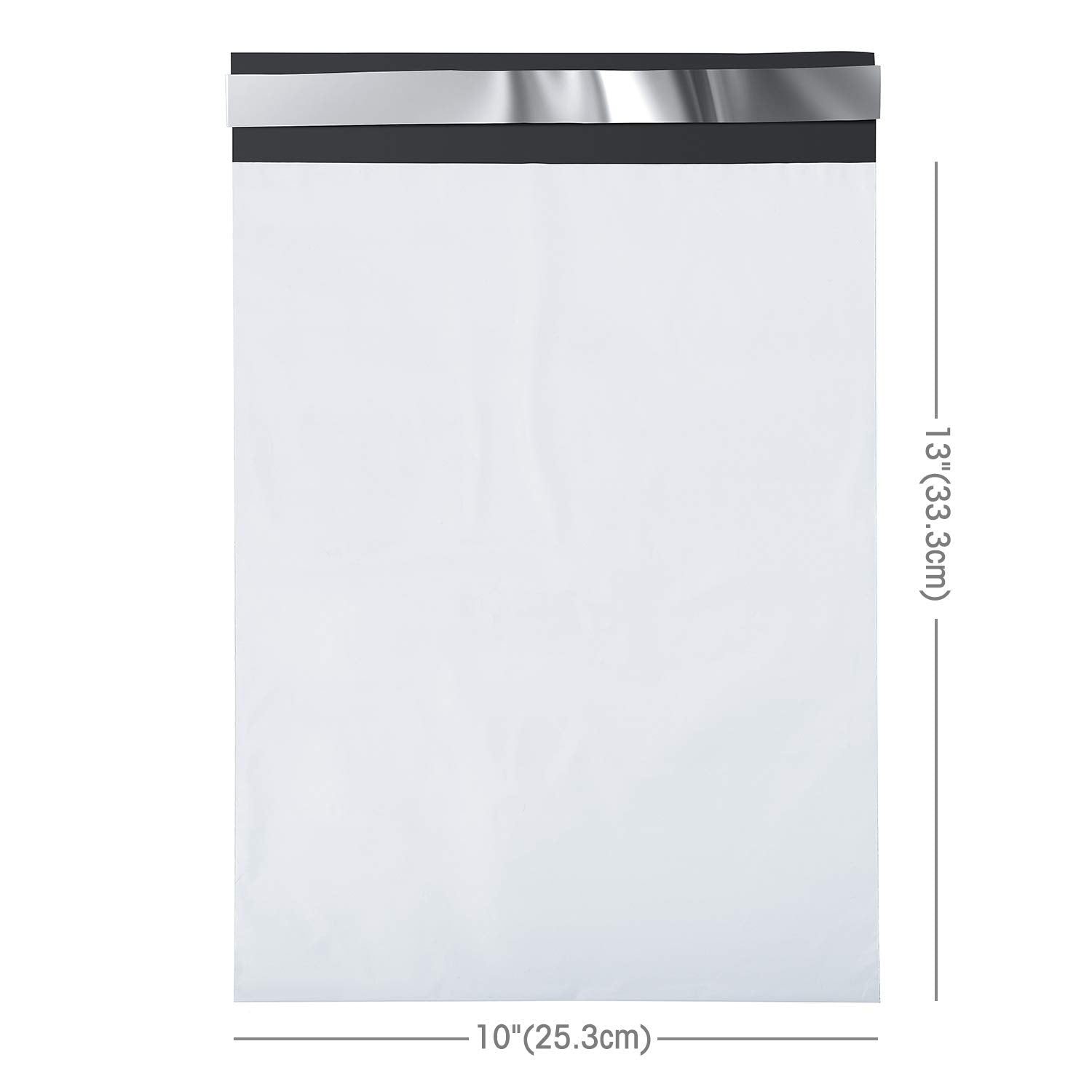 Fuxury Poly Mailers 10x13 Inch 100 Pack,Shipping Bags for Clothing,Strong Adhesive Mailing Envelopes,Self Seal Plastic Postal Return Package Bags for Small Business,White