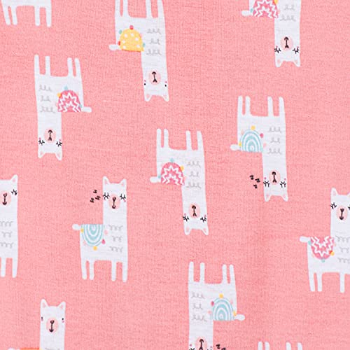 Gerber Baby Girls' 4-Pack Footed Pajamas, Love Llamas Pink, 18 Months