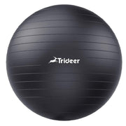Trideer Extra Thick Yoga Ball Exercise Ball, 5 Sizes Ball Chair, Heavy Duty Swiss Ball for Balance, Stability, Pregnancy and Physical Therapy, Quick Pump Included (Black, M(19-22ines/48-55cm))