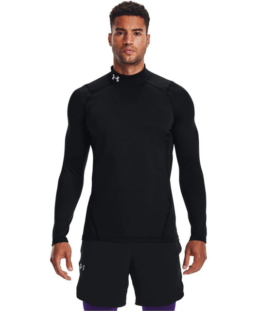 Under Armour Men's ColdGear Armour Fitted Mock, Black (001)/White, X-Large