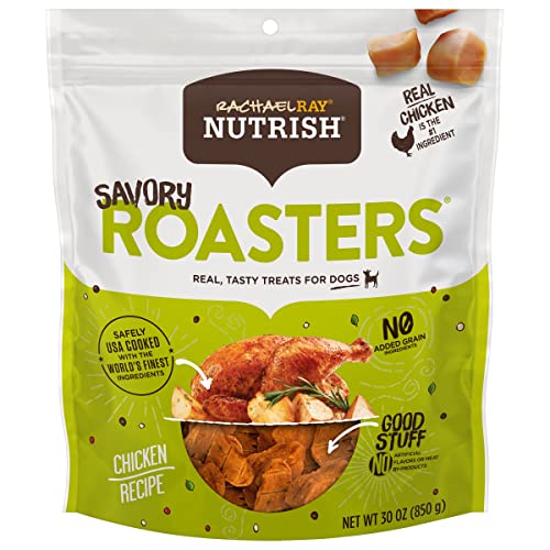 Rachael Ray Nutrish Savory Roasters Real Meat Dog Treats, Roasted Chicken Recipe, 12 Ounces, Grain Free