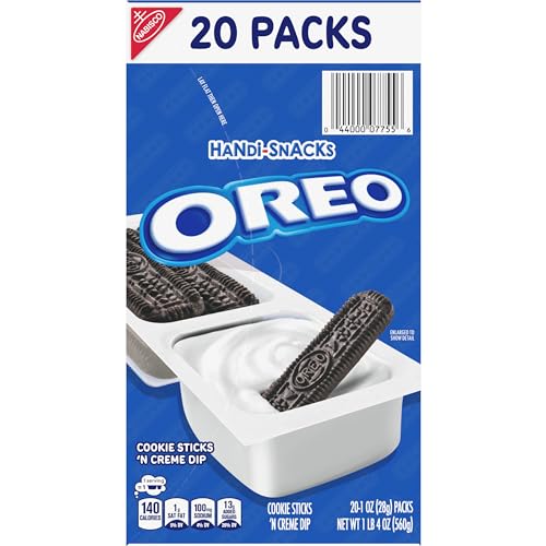 Handi-Snacks OREO Cookie Sticks 'N Creme Dip Snack Packs, 20 Snack Packs