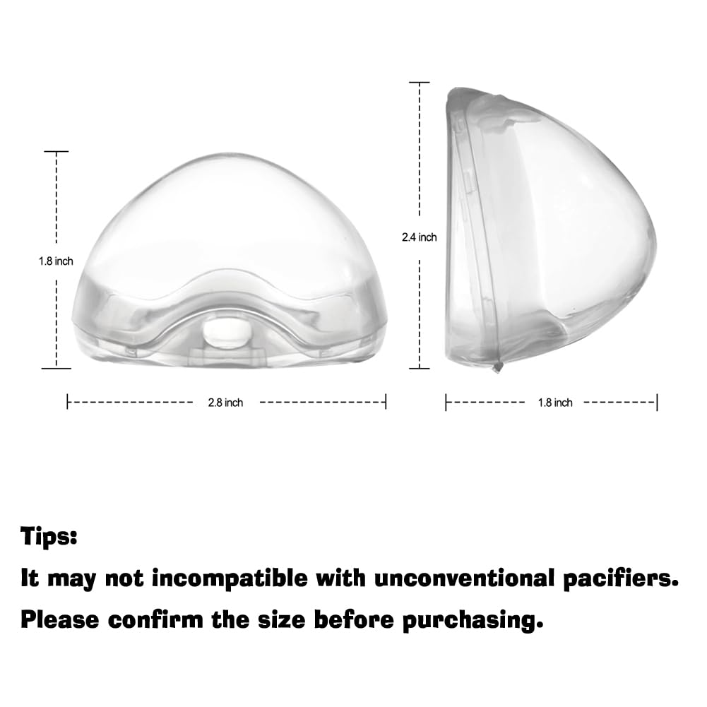 Accmor Pacifier Case, Pacifier Holder Case, Pacifier Container for Travel, BPA Free, Transparent, 2 Pack