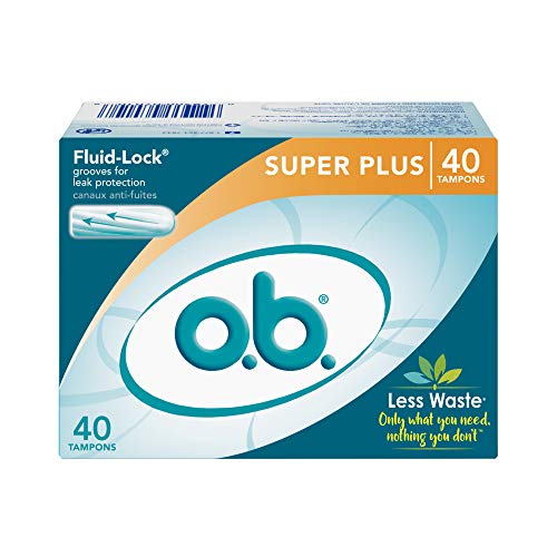 o.b. Applicator Free Digital Tampons (Regular), 40 Count