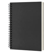 DSTELIN Blank Spiral Notebook, 1-Pack, Soft Cover, Sketch book, 100 Pages / 50 Sheets, 7.5 inch x 5.1 inch (Black)