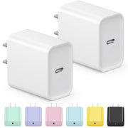 USB C Charger Block iPhone Charger Block Type C Charger 2-Pack for iPhone 16/16 Plus/16 Pro/16 Pro Max/iPhone 15/15 Plus/15 Pro/15 Pro Max/iPhone 14/14 Pro Max/13/13 Mini/12 Pro/12 Pro Max/Samsung