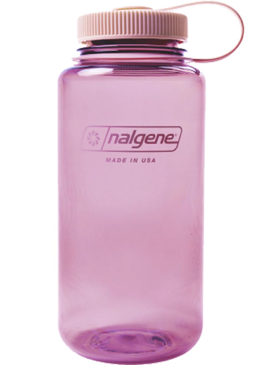 Nalgene Sustain Tritan BPA-Free Water Bottle Made with Material Derived from 50% Plastic Waste, 32 OZ, Wide Mouth, Aubergine