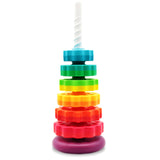 BYFWH Baby Spin Stack Toy,Premium Stacking Toy for Kids,Baby Spinning Stacking Toy for Babies and Toddlers,Educational Toddler Learning Toy,Baby 1 2 3 Birthday Gifts,Autism Sensory Spinning Toy