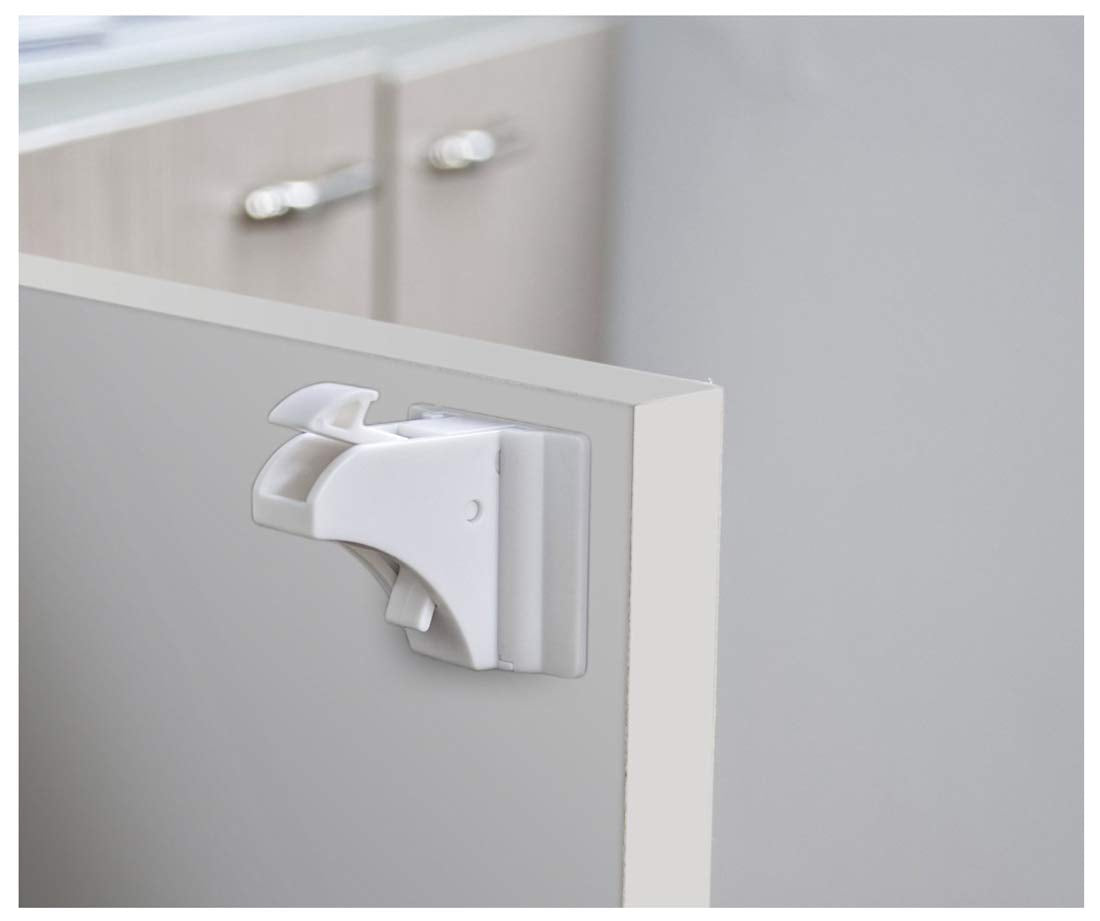 Child Safety Magnetic Cabinet Locks(20 Locks + 3 Keys), Baby Proof, No Tools Or Screws Needed - Norjews
