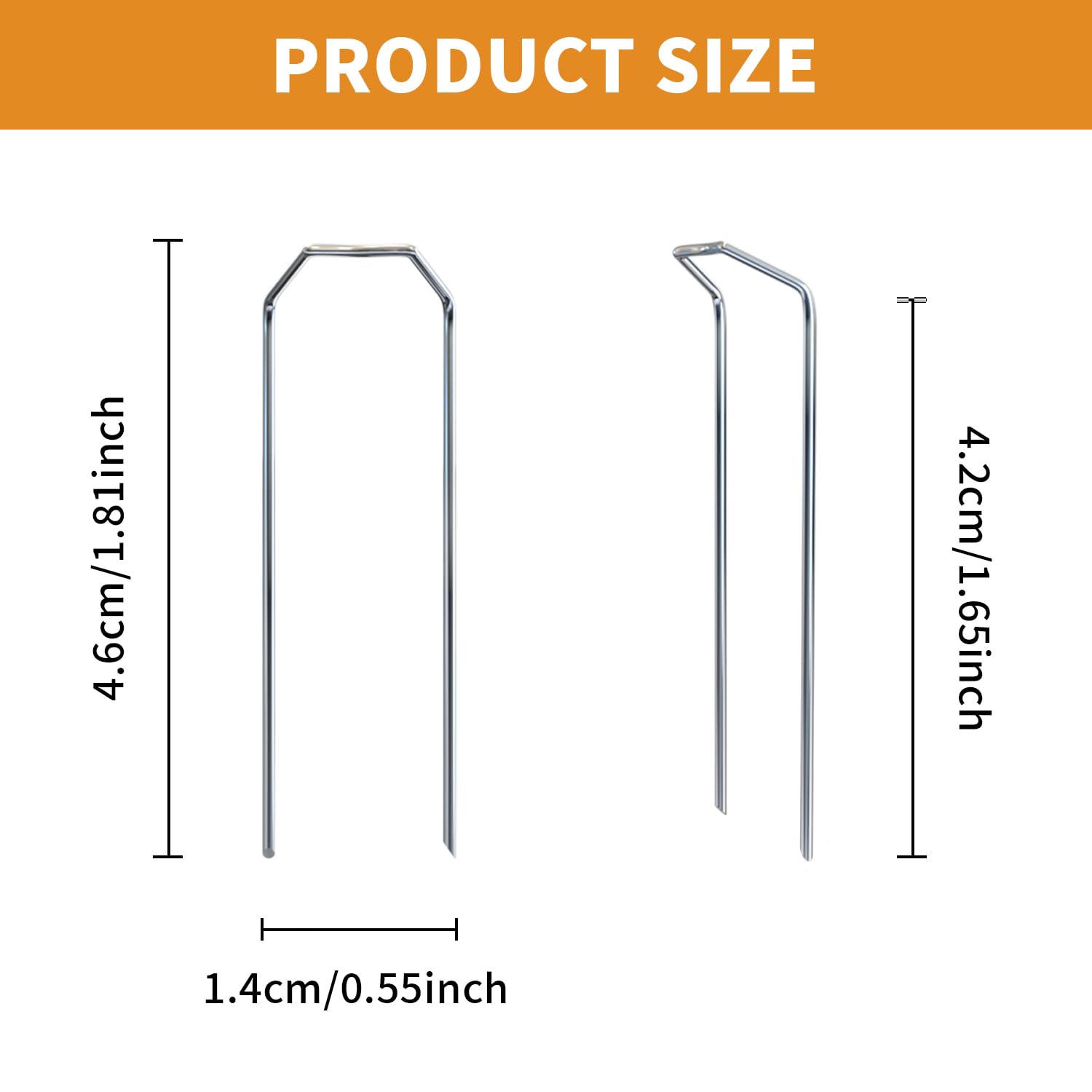 100 Pieces Floral Pins, 1.7 Inch Floral U-Pins Small Craft Plant Pins Greening Fern Pins for Floral Picks Foam Bouquet Straw Wreaths Making Supplies Holiday Flower Arrangements DIY Sewing Projects