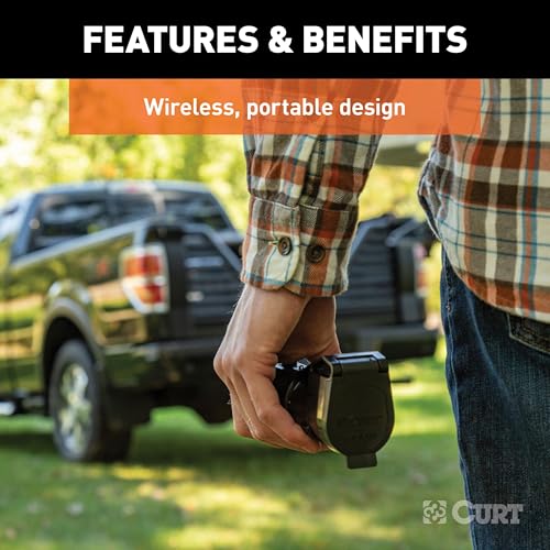 CURT 51180 Echo Mobile Electric Trailer Brake Controller with Bluetooth® Enabled Smartphone Connection, Proportional
