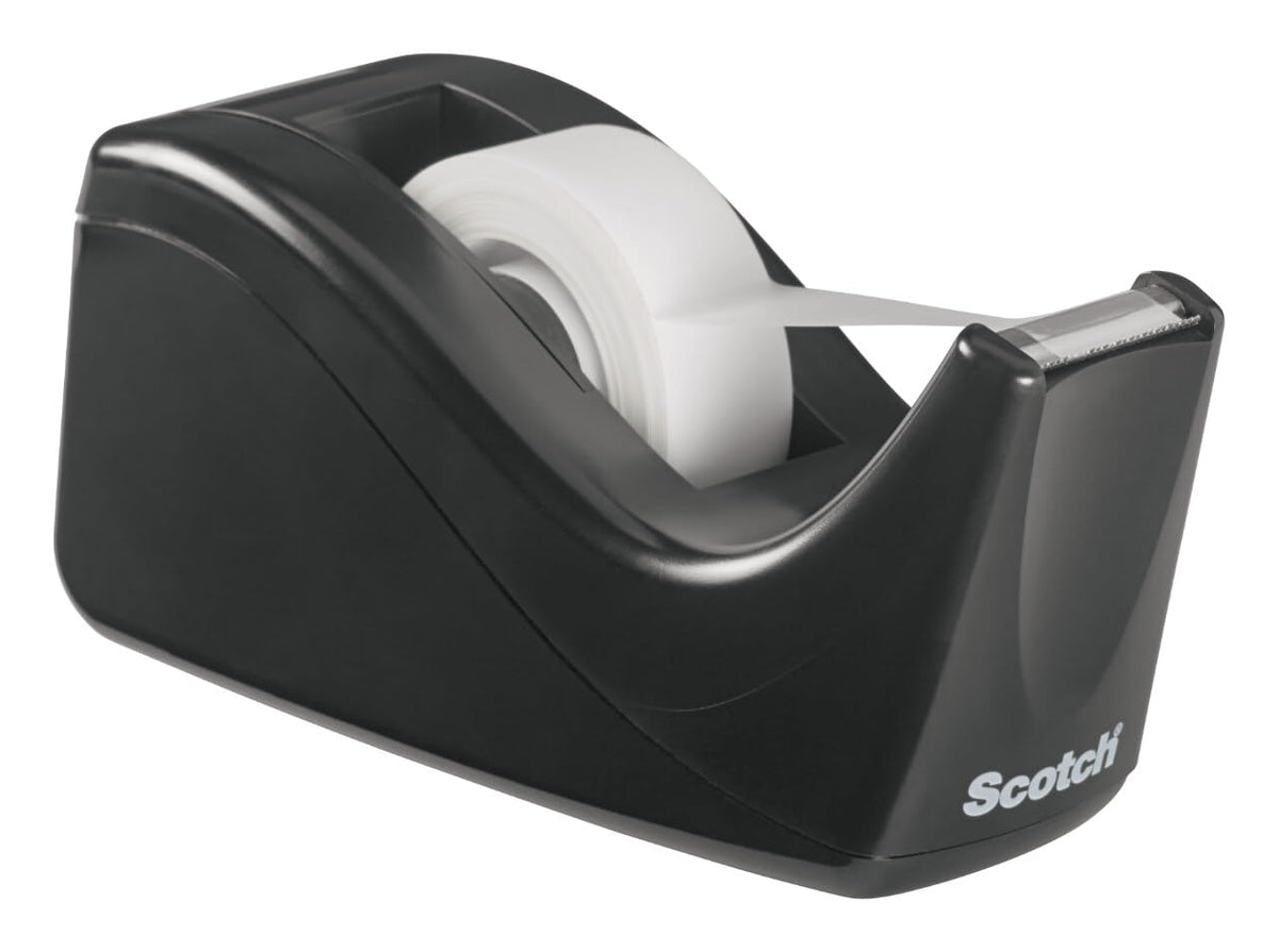 Scotch Desktop Klebefilmabroller, schwarz, zweifarbig, 1 Spender/Packung (C60-BK)