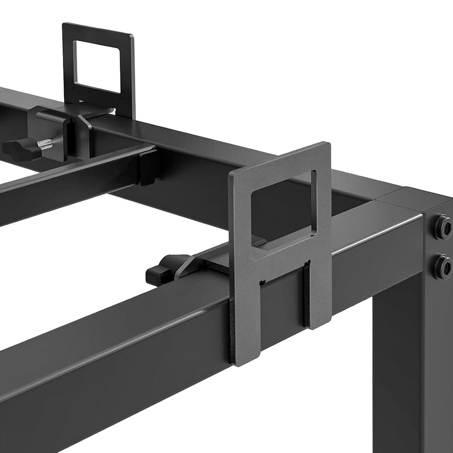 SUYAUU Non Slip Mattress Gaskets, Mattress Holder in Place Gripper for Metal Bed Frame, Keep Mattress from Sliding Gripper, Adjustable, 6 PCS, Black